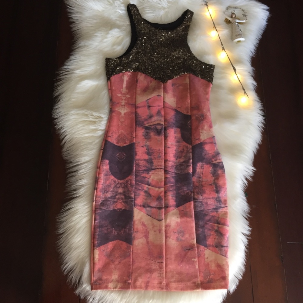 One Teaspoon Dragon Stone Sequin Dress Sz XS